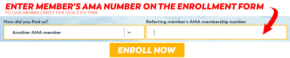 Screenshot showing where to enter the referring member’s AMA number